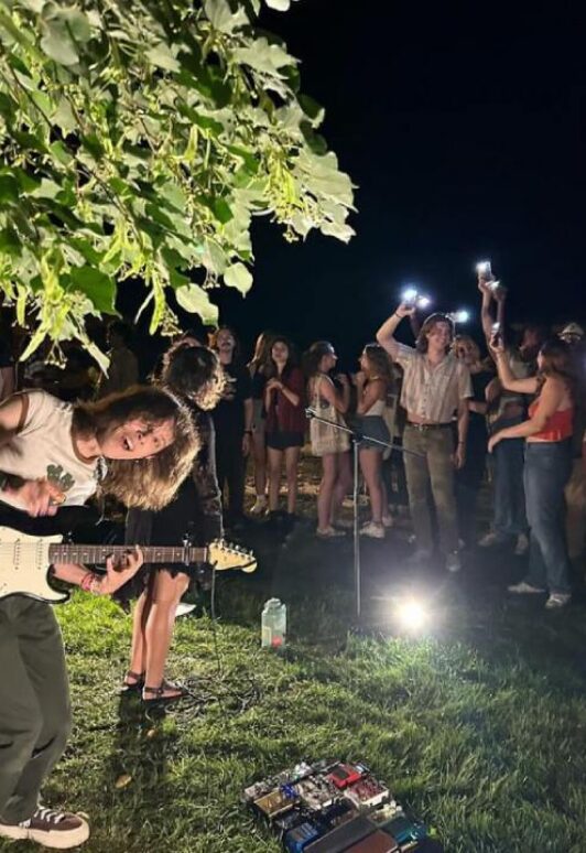 Max being funny at our house show at the outfield