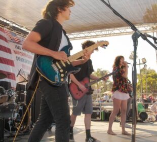 Drifting dimension playing live at the santa barbara 4th of july music festival